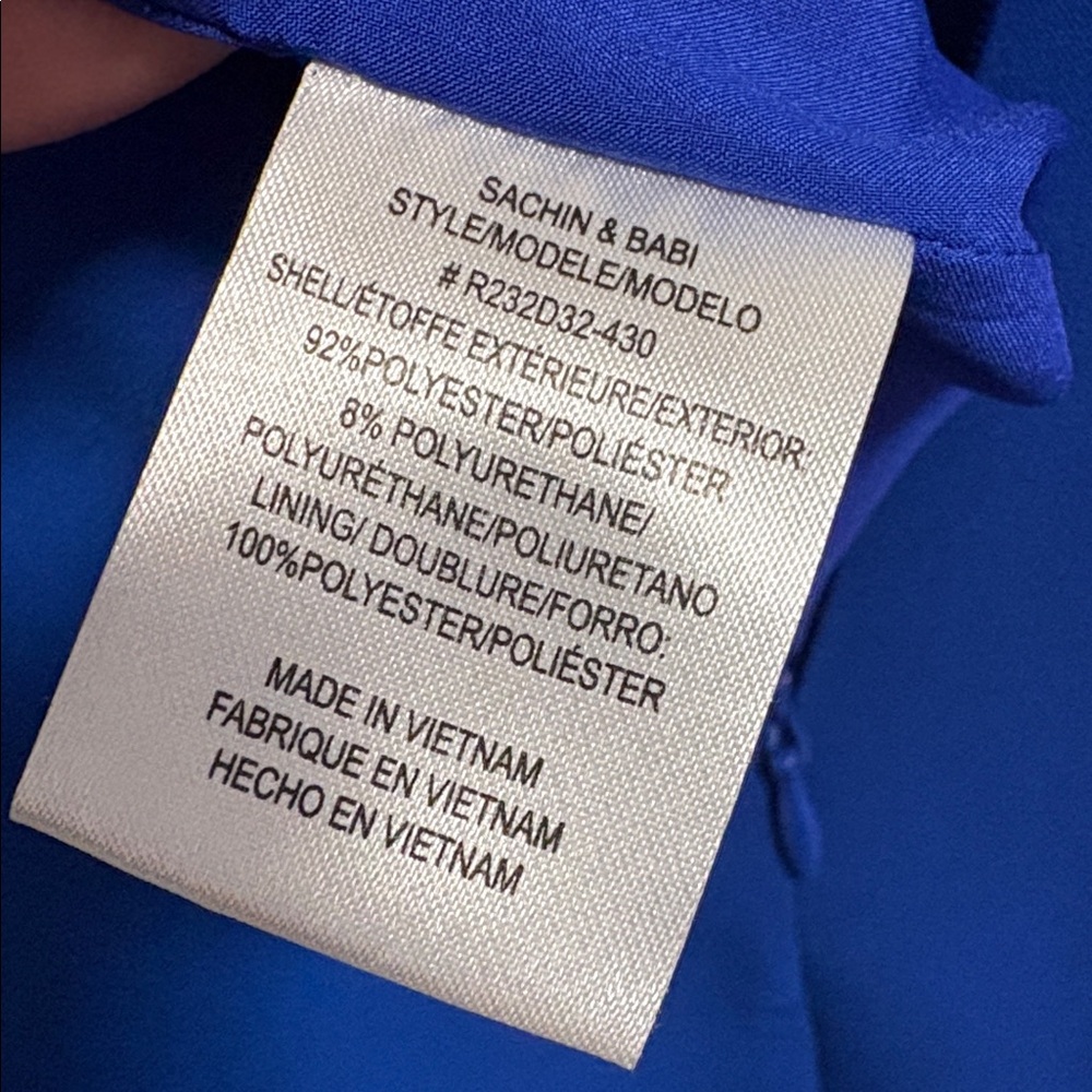 NWT [Sachin and Babi] Patrizia Bateau Neck Midi Dress in Cobalt Blue Women’s 8 - Picture 12 of 15